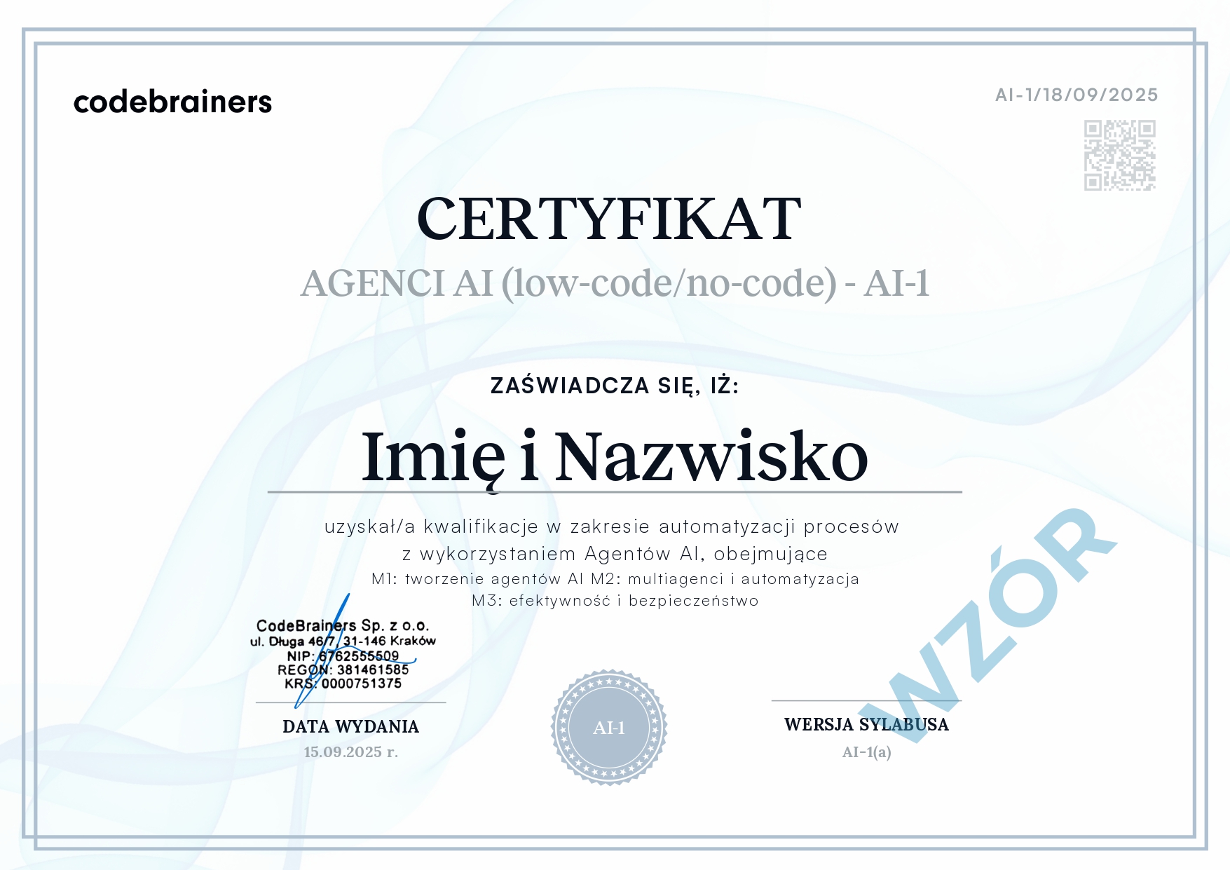 About our certificate